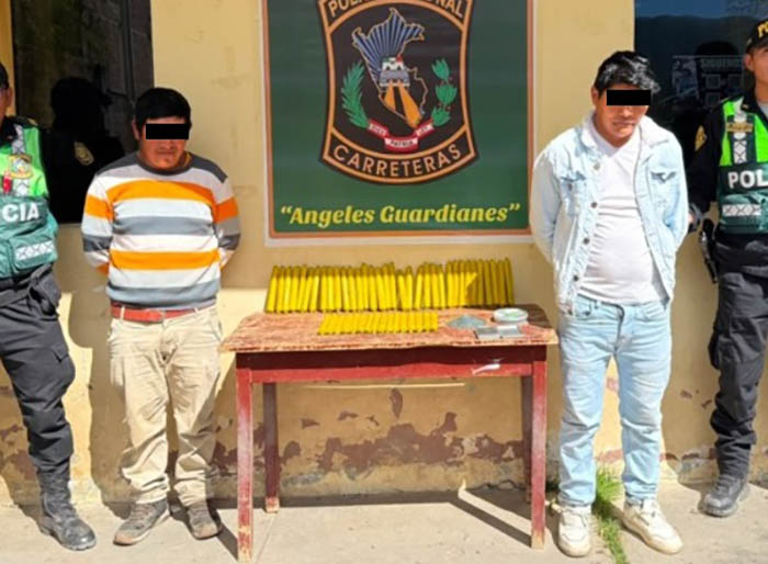 Cae banda “Los Chocolateros de Huancabamba” con explosivos de contrabando en San Jerónimo 